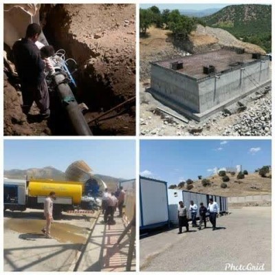 اجرای 10 کیلومتر خط انتقال آب در مرز باشماق