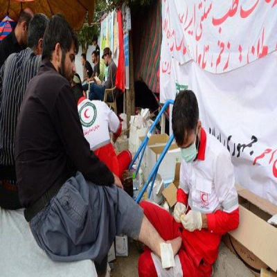 راه‌اندازی 2 پایگاه امدادی هلال احمر کرمانشاه در خاک عراق