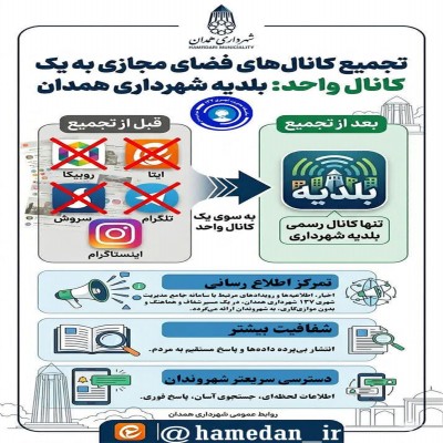 «بلدیه»، تنها مرجع اخبار شهری همدان در فضای مجازی