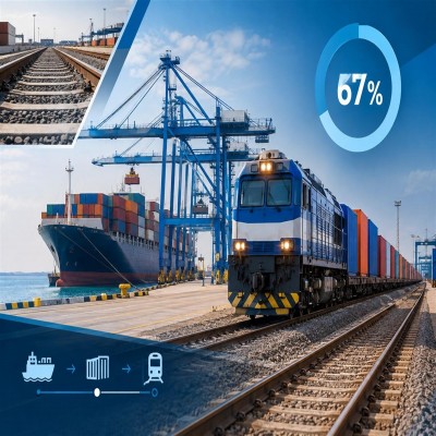 پیشرفت 67 درصدی نوسازی خطوط ریلی بندر امام خمینی